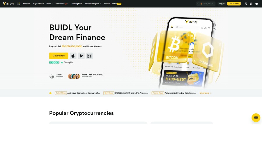 BYDFi Homepage