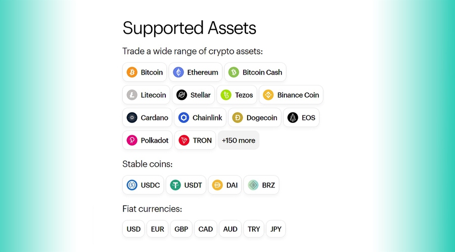 Finery Markets supported assets edited screenshot