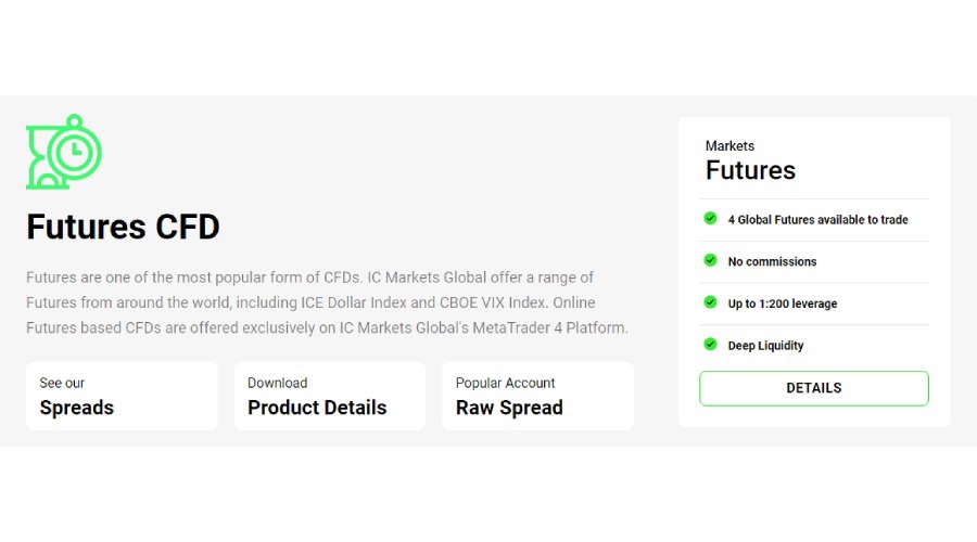 IC Markets Futures CFD on finance magnates directory