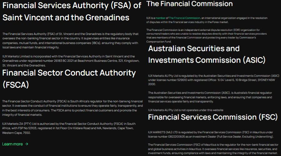 IUX Regulation and License Framework