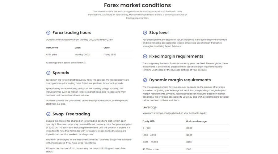 JustMarkets forex market: trading hours, spreads, swap-free, and margin conditions.