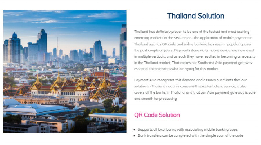 Payment asia Thailand Solution screenshot