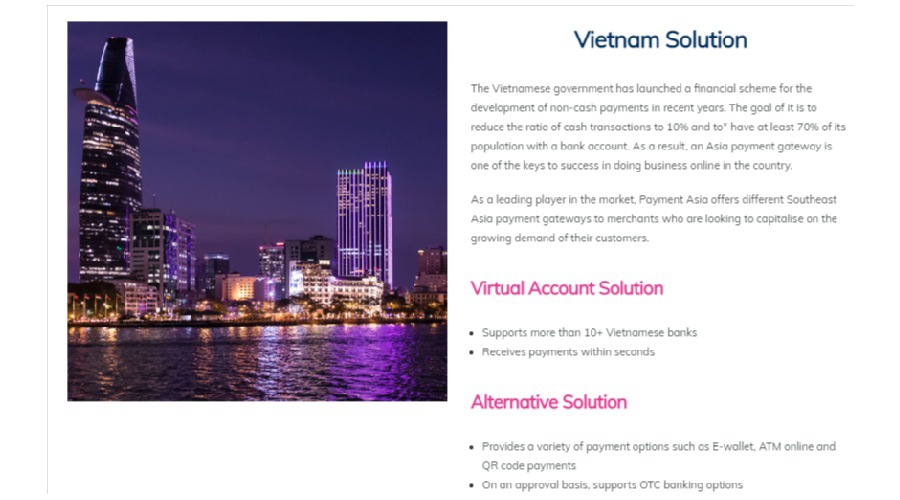 Payment asia Vietnam Solution screenshot